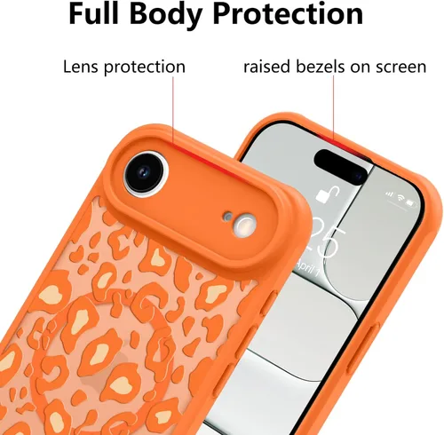 Vista 11 de KANGHAR - Funda compatible con iPhone 11, diseño de leopardo negro, textura de neumático antideslizante, a prueba de golpes, funda protectora