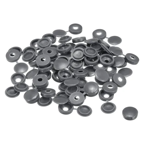 Vista 35 de uxcell 100 tapas de rosca con bisagras de 0.118 pulgadas (0.118 in), cubiertas de plástico para tornillos plegables para arandela, cubierta