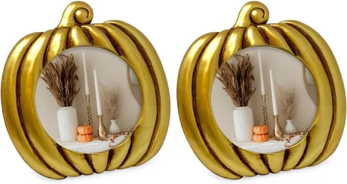 Vista 8 de Isaac Jacobs - Marco de fotos en forma de calabaza de 4 x 4 para decoración de Halloween u otoño, mesa de fotos y exhibición de pared para colgar