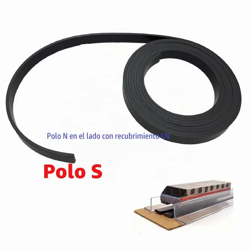Vista 5 de Cinta magnética monopolar de 1/2" para proyecto científico de tren Maglev, reemplazo. Grosor de 0,12 pulgadas (longitud 10 pies)