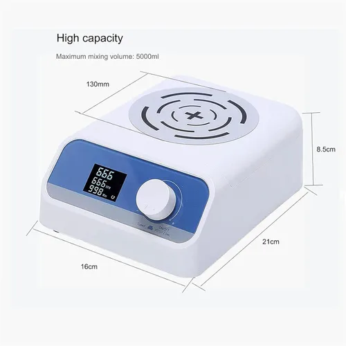 Vista 6 de Agitador magnético digital, mezclador magnético de 200-1500 RPM, rango de tiempo 0-999 minutos, barra de agitación incluida, para mezcla de líquidos