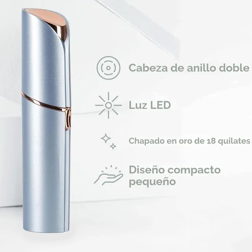 Vista 2 de innobeaut Depilación facial para mujeres, removedor de vello facial eléctrico sin dolor para cara, labios, barbilla con USB recargable, azul