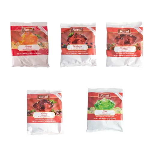 Vista 9 de Royal Gelatin Mix Combo Pack, agente espesante, mezcla de postre (1 cada uno, naranja/lima/fresa)