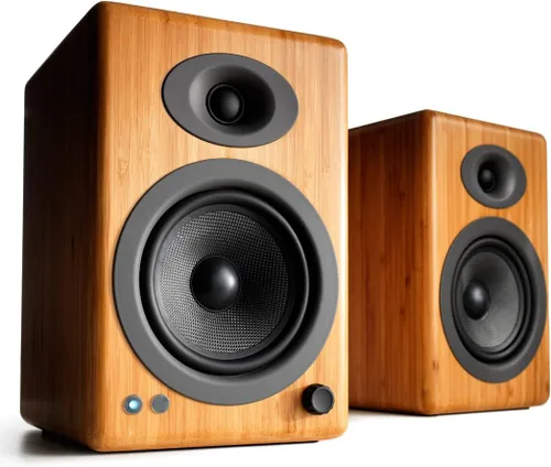 Vista 5 de Audioengine Altavoces inalámbricos A5+ para estantería - Altavoces Bambú