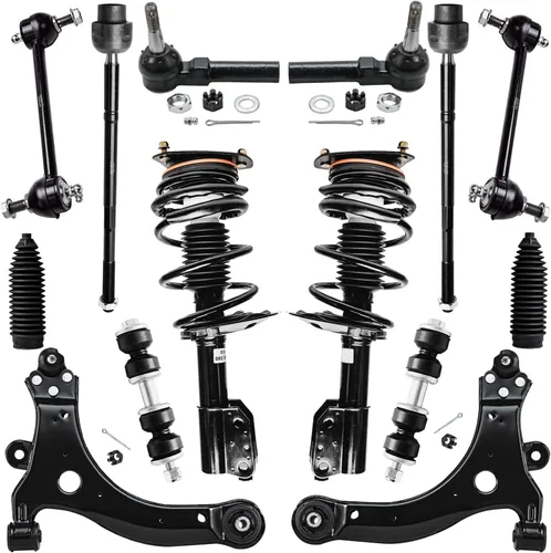 Vista 131 de Detroit Axle - Kit de suspensión frontal de 15 piezas para Jeep Grand Cherokee 99-04 1999 2000 2001 2002 2003 2004, brazos de control superior e