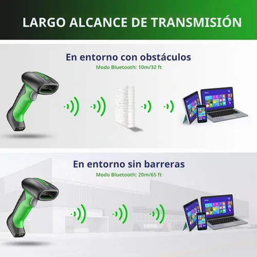 Vista 10 de NETUM Escáner industrial del código de barras de Bluetooth de 2D QR