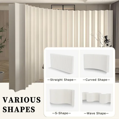 Vista 4 de Divisor de habitación de papel, separadores de habitación portátiles y pantallas de privacidad plegables, divisor para separación de habitaciones
