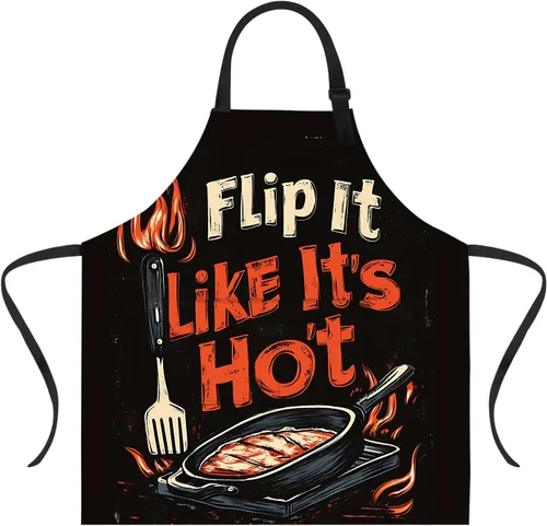 Vista 10 de Delantal divertido con 2 bolsillos para hombres y mujeres, barbacoa, parrilla, delantales con babero ajustable, regalos, cocina, cocina de la cocina