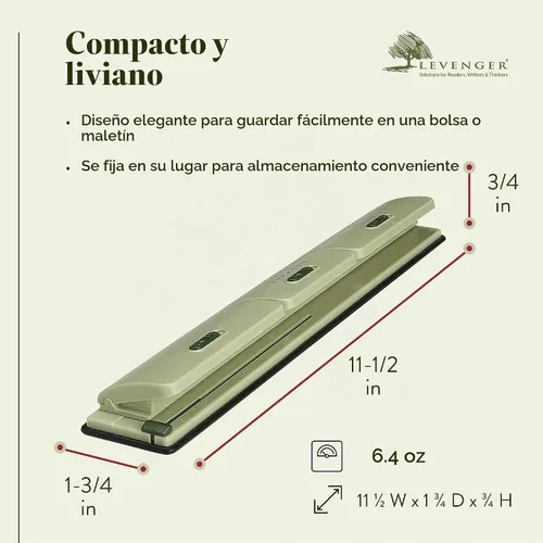 Vista 4 de Levenger Circa 1-2-3 punzón portátil (ADS5120)
