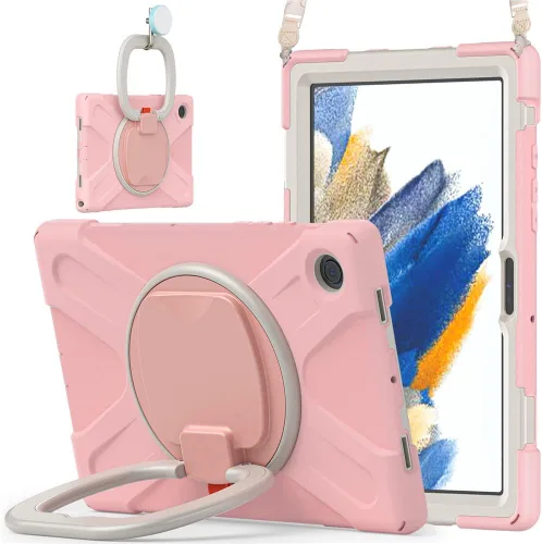 Vista 84 de 360 Rotation Case for Galaxy Tab ActivePro/Tab Active4 Pro/Active 5 Pro 10.1" Sturdy Cover Rotate Ring Stand Shoulder Carrying Strap Hand Strap