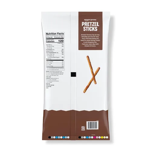 Vista 2 de Amazon Grocery, Palitos de pretzel, 16 onzas (anteriormente Happy Belly, el embalaje puede variar)