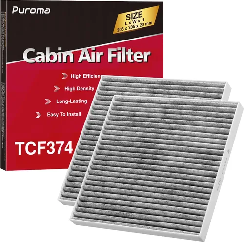 Vista 13 de Puroma Filtro de aire de cabina con carbón activado, compatible con Honda, CR-V, Civic, Accord, Odyssey, Pilot, Crosstour, Passport, Acura ILX, MDX