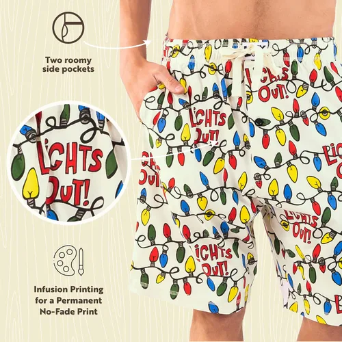 Vista 53 de Lazy One - Pantalones cortos de pijama para hombre, ropa de dormir