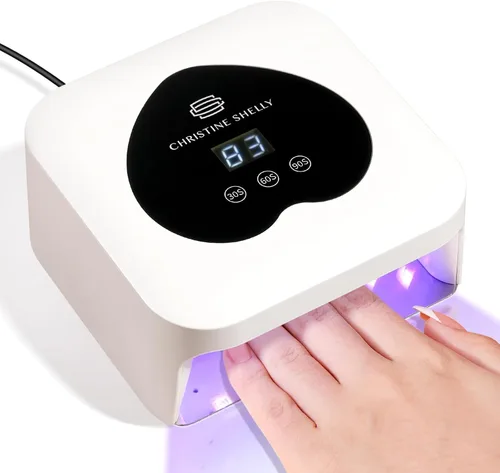 Vista 11 de Lámpara de uñas UV, luz UV para uñas de gel, lámpara de uñas de 48 W enchufable, mini lámpara de uñas con control táctil, sensor automático y 3
