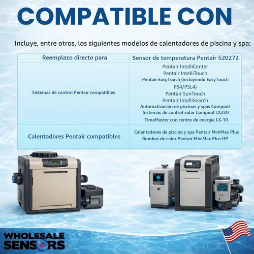 Vista 4 de Pentair 520272 - Cable de repuesto para sensor de temperatura de 20 pies, garantía de 12 meses