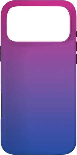 Vista 22 de Funda degradada con diseño de bandera de Bisexual Pride para iPhone 17, color rosa, morado, azul