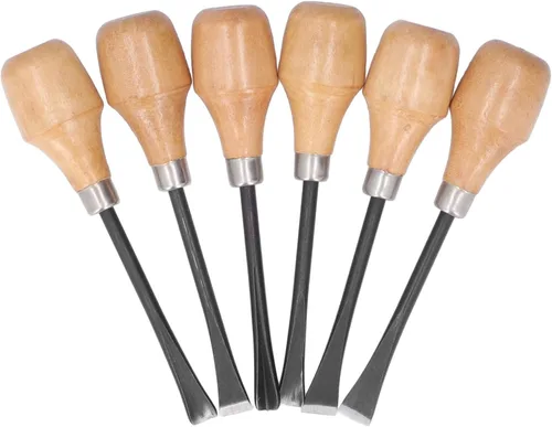 Vista 9 de Juego de cinceles para tallar madera, herramientas manuales de escultura, mango hemisférico, herramientas para carpintería, accesorios
