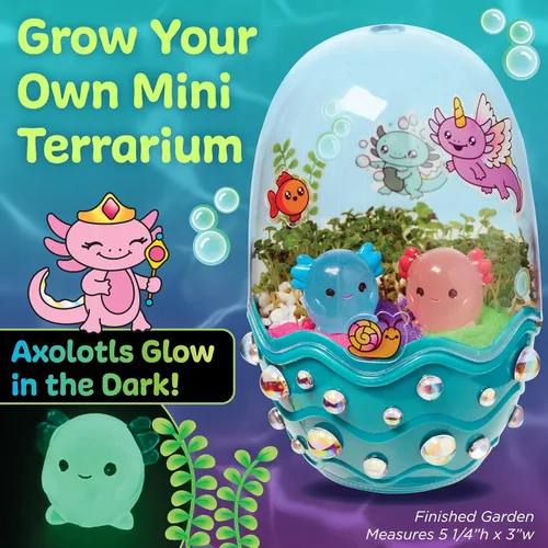 Vista 2 de Creativity for Kids Mini Garden Axolotl Terrarium, Grow & Create (a partir de 6 años)