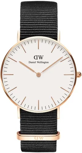 Vista 8 de Daniel Wellington Reloj Clásico Tela Oro Rosa (Poliéster)