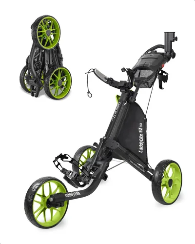 Vista 12 de Caddytek CaddyLite EZ V8 Carrito de Golf Empujable - Carrito Ligero de 3 Ruedas Plegable con Plegado de 2 Pasos con un Solo Clic, Ruedas de EVA