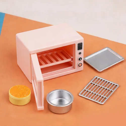 Vista 6 de ONEST 26 piezas de accesorios para casa de muñecas en miniatura, mini cosas con batidora de pie, báscula de cocina, rodillo de harina y otros