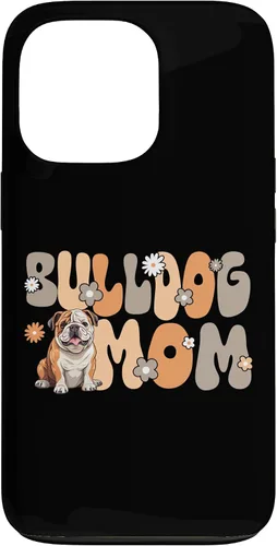 Vista 10 de Funda para iPhone 16 Bulldog Inglés Groovy World's Best English Bulldog Mom