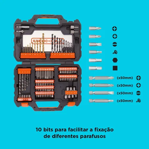 Vista 3 de BLACK+DECKER A7230-XJ 104 Juego de piezas de taladro de fácil agarre - negro (1 pieza)