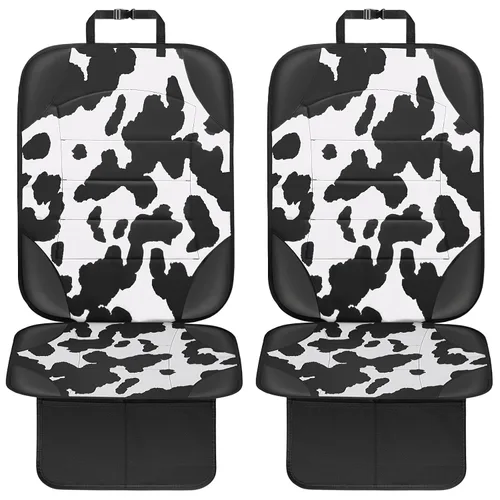 Vista 9 de Siivton Protector de Asiento de Coche para Asiento de Niño, Funda Impermeable para Asientos de Cuero y Tela, 2 Bolsillos de Malla, Fondo Negro