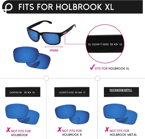 Vista 3 de PapaViva Replacement Lenses for Oakley Holbrook XL OO9417