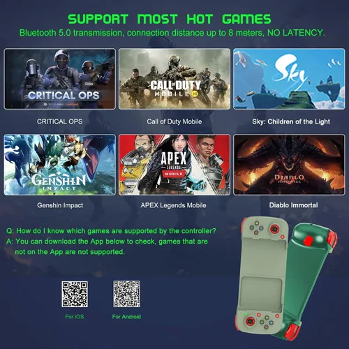Vista 7 de Megadream Controlador de videojuegos móvil para iPhone iOS Android PC funciona con iPhone 14131211X, iPad, Samsung Galaxy, TCL, tablet, Call of