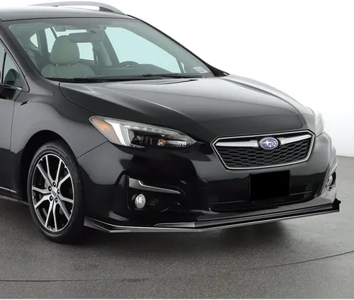 Vista 6 de Kit de 3 bordes para parachoques delantero compatible con Subaru Impreza 2017-2019, alerón de protección de moldura divisora estilo ST