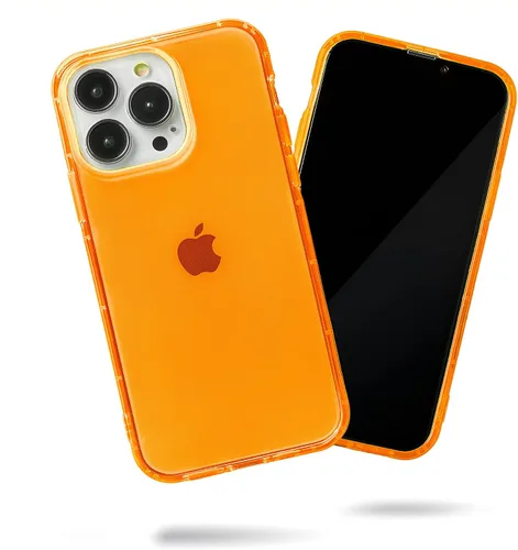 Vista 45 de SteepLab Neon Highlighter - Funda para iPhone 12 Pro Max, funda Grippy Jelly con bolsillos protectores de aire (amarillo neón llamativo)