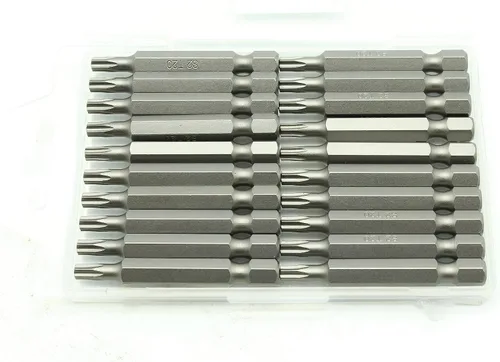 Vista 46 de TMAX Juego de puntas de destornillador de cabeza de estrella T6 Torx de 25 piezas, acero S2 de 6 puntos T-6 puntas de inserción de destornillador