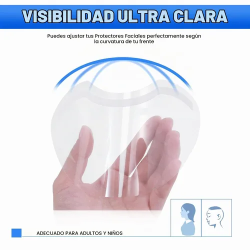 Vista 5 de Honeydak 300 viseras faciales de maquillaje para ducha, suministros de microblading permanentes, visera de ducha de plástico desechable, cubierta