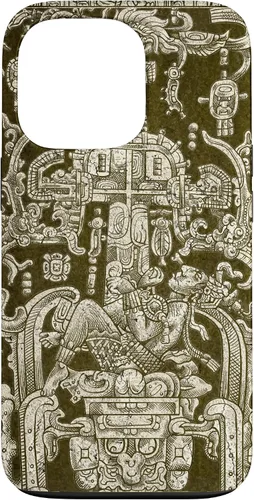 Vista 10 de Funda para iPhone 13 Pro Max King Pakal, viajero en el tiempo maya