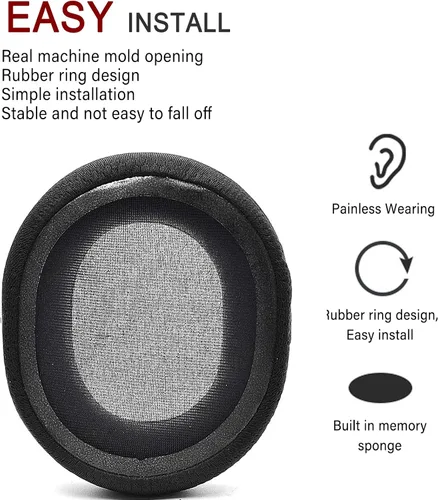 Vista 7 de Arctis 3/5/7/9 - Almohadillas de repuesto para auriculares inalámbricos SteelSeries Arctis 3/5/7/9/1/Pro, almohadillas de espuma viscoelástica
