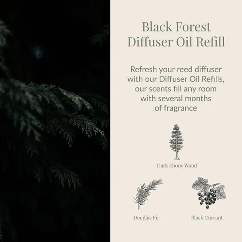 Vista 2 de Archipelago Botanicals Black Forest - Recambio de aceite para difusor Madera de ébano oscuro, abeto Douglas y grosella negra (7.85 onzas líquidas)