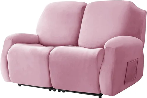 Vista 34 de Funda de terciopelo para sofá reclinable con abertura, funda elástica para sofá reclinable, funda elástica para muebles antideslizantes con parte
