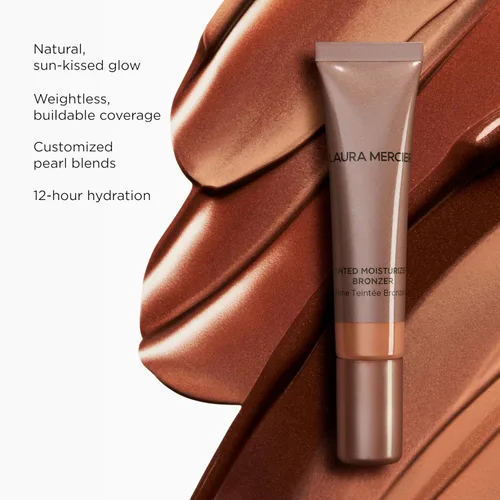 Vista 5 de Laura Mercier Tinted Moisturizer Bronzer: Long Lasting Sheer Cream Bronzer, Weightless, Buildable Coverage, 12 HR Hydrating Wear, Non-Comedogenic, 6