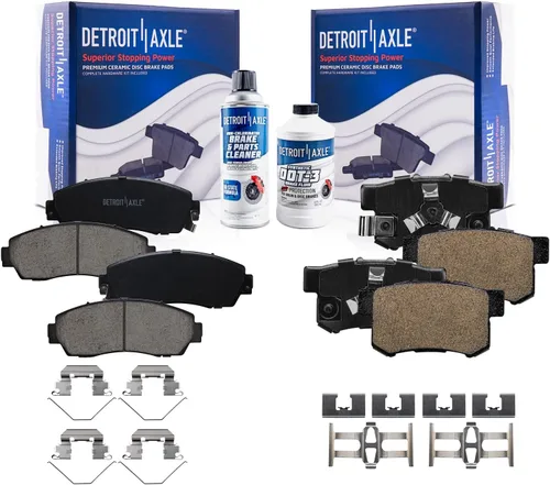 Vista 142 de Detroit Axle - Pastillas de freno de cerámica delanteras Reemplazo de pinza de freno derecha para Dodge Ram 1500 Dakota, Ram 1500 Classic - Juego