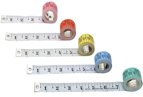 Vista 9 de RAAJSEE Cinta métrica flexible de 5 piezas Cinta métrica precisa para medidas corporales, pérdida de peso y médicas Regla de costura de tela