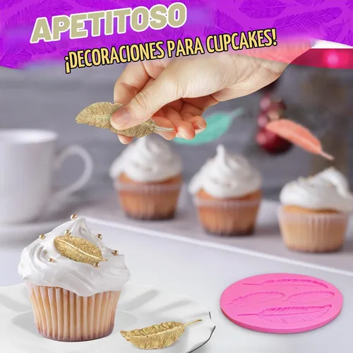Vista 7 de Molde de plumas para chocolate, silicona flexible, diseño 3D, 0.3 pulgadas