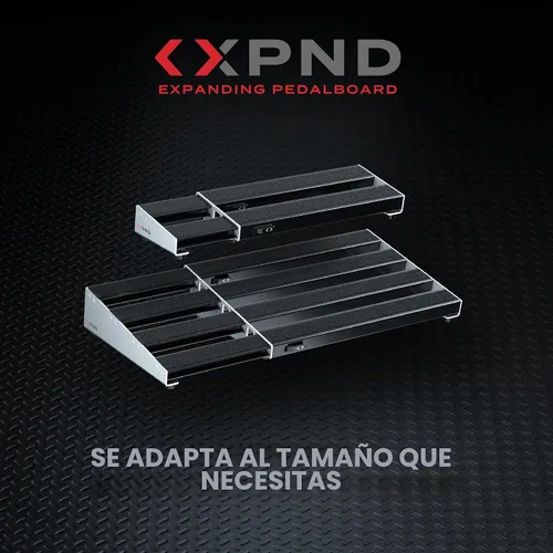 Vista 2 de D'Addario Xpnd Pedalera - 1 (PW-XPNDPB-01) D’Addario XPND pedalboard gear offers expandable setup, durable transport, clean cable routing and