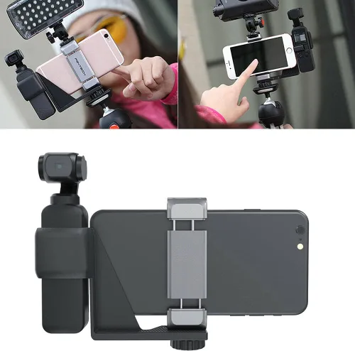 Vista 6 de Soporte para teléfono inteligente Soporte de teléfono Soporte de mano Clip para DJI para cámara de bolsillo OSMO