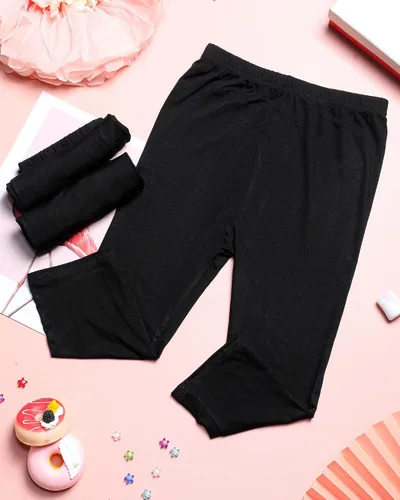 Vista 3 de Syhood - Leggings capri para niñas, 6 piezas