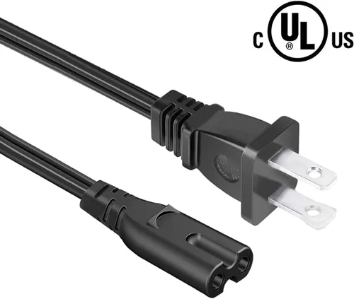 Vista 3 de Cable de alimentación de CA de 2 puntas de repuesto de 10 pies para reproductor de CD portátil Megatek CB-M25BT Boombox