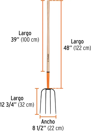 Vista 3 de TRUPER BPJ-4 Tenedor de estiércol de 4 dientes 8 1/2" (22cm)
