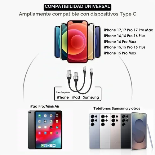 Vista 7 de Cable USB A a USB C, cable corto de carga rápida USBC de 1 pie, paquete de Negro