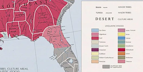 Vista 8 de 1967 Mapa de tribus nativas americanas de Estados Unidos – Culturas e idiomas – Historia de pueblos indígenas indios – Decoración de aula