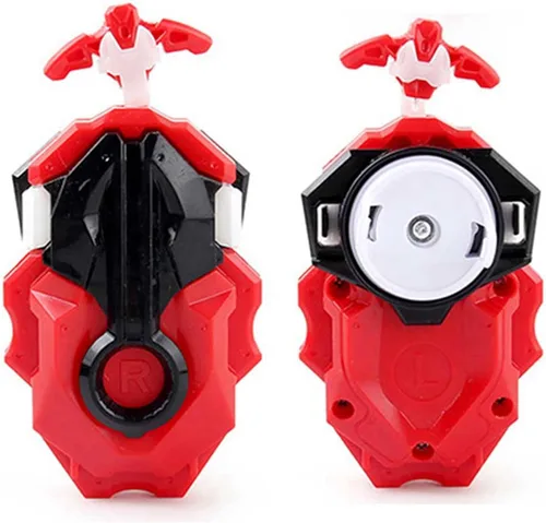 Vista 9 de DYT Battling Tops Burst B-184 - Lanzador Bey personalizado LR Left Right Spin DB Layer System, B-11 Grip Metal Fusion Burst Starter String Launcher